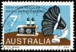 17422756-australia--circa-1973-a-stamp-printed-in-australia-shows-the-radio-and-gramophone-speaker-broadcasti